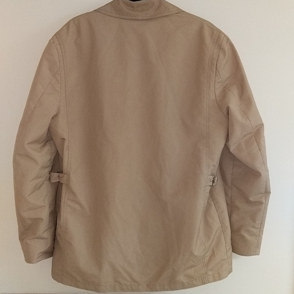 London Fog Dark Khaki Fur Lined Coat sz 42 - Picture 5 of 9